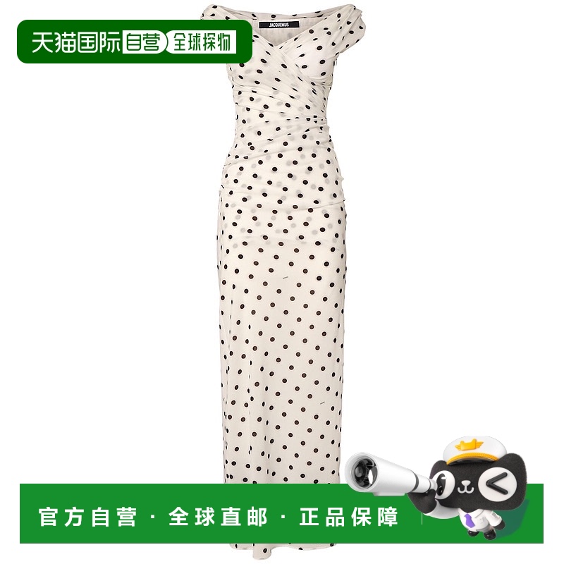 1h可退 香港直邮Jacquemus 女士 La Robe Rita Longue波点连衣裙