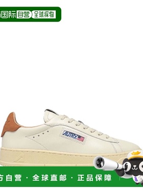 1h可退 香港直邮AUTRY 男士 棕色皮质布织运动鞋 ADLMMR15