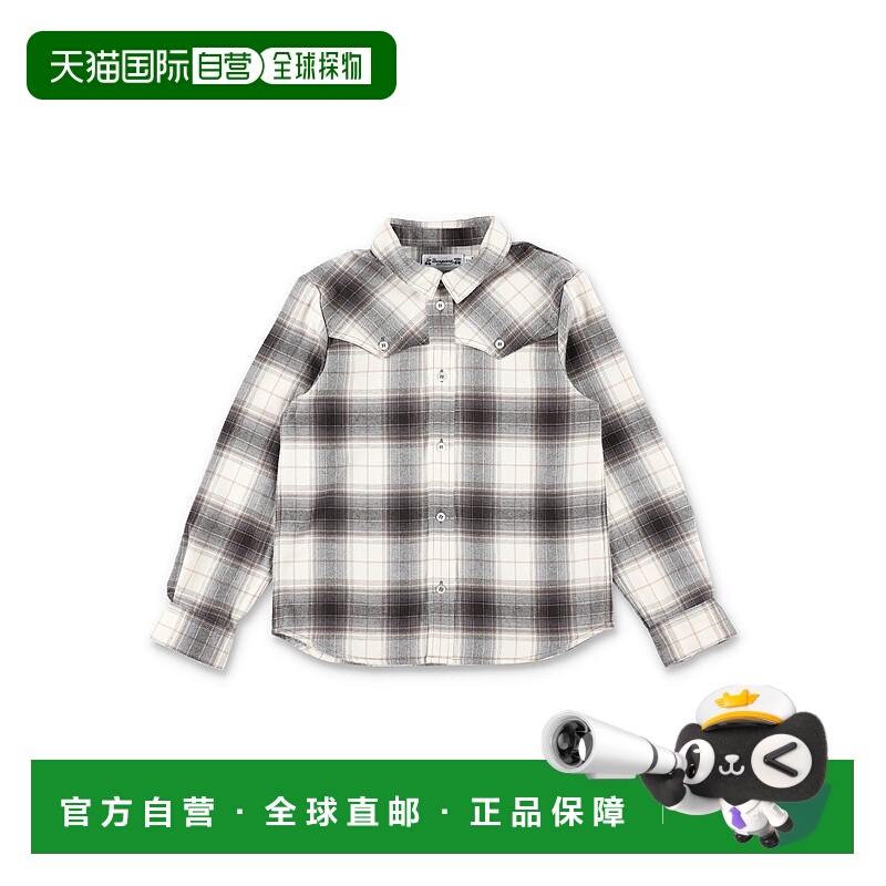 1h可退 香港直邮Bonpoint 男童 Jared 格纹有机棉衬衫童装 W05BSH