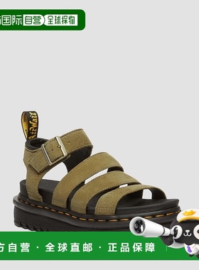 自营欧洲直邮DrMartens马丁大夫 Blaire女士Tumbled Nubuck皮革凉