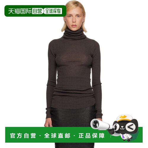 1h可退 香港直邮rick owens 瑞克 欧文斯 女士 棕色 Tower LS Tub