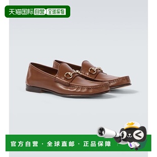 香港直邮Gucci 古驰 男士 Lugano 马衔扣皮质乐福鞋