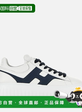 自营欧洲直邮Hogan H-Stripes白色/蓝色运动鞋