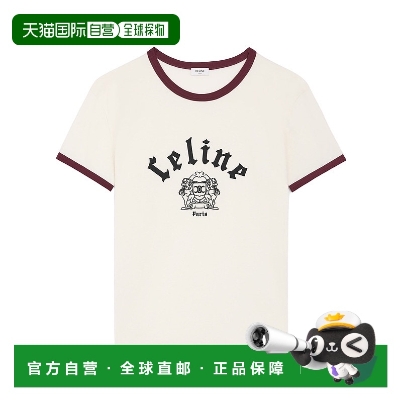 香港直邮Celine blason棉质T恤 RX04A671Q.