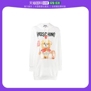 香港直邮Moschino V042755272002 logo泰迪熊印花连帽卫衣