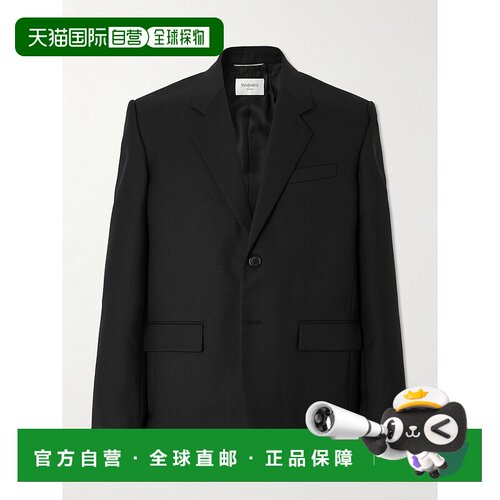 1h可退 香港直邮Saint Laurent 圣罗兰 男士 羊毛斜纹布西装外套