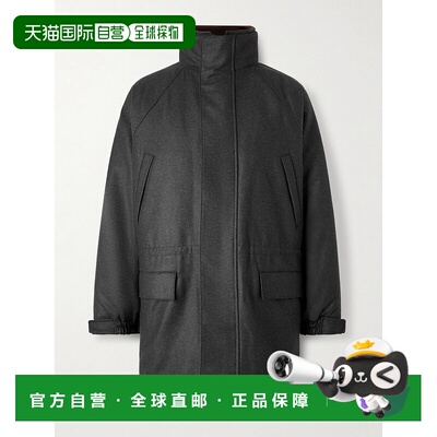 香港直邮AURALEE 男士 宽松款带里衬羊毛大衣 A25AB02CF53338324