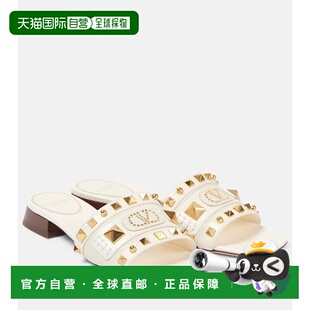 香港直邮valentino 华伦天奴 女士 Plaster Caster 铆钉皮质凉拖