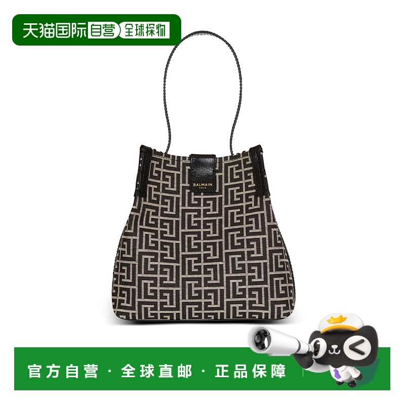 香港直邮Balmain Release 提花小牛皮水桶包 GN1CA032TJMB