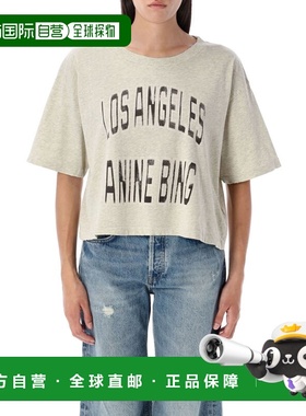 1h可退 香港直邮ANINE BING 女士 JOHNNY 短款T恤 A0811449GRY1GR