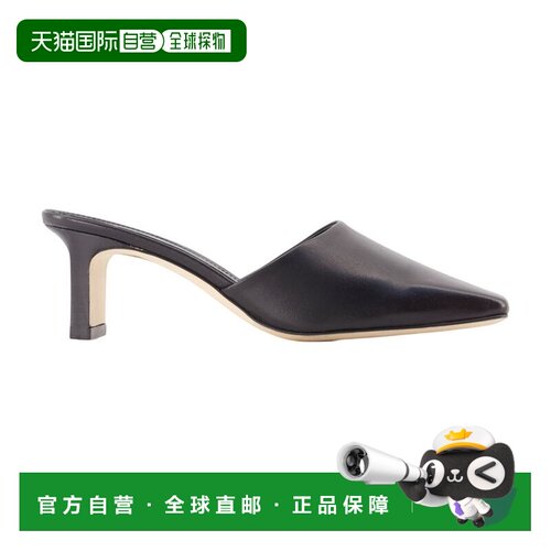 1h可退 香港直邮aeyde 女士 BLITHE 皮质黑色凉拖 A11PU072200100