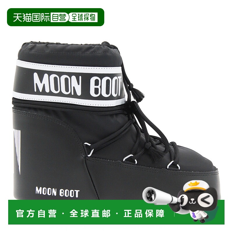 1h可退 香港直邮Moon Boot 月亮靴 女士 ICON 黑色低帮尼龙靴子 8