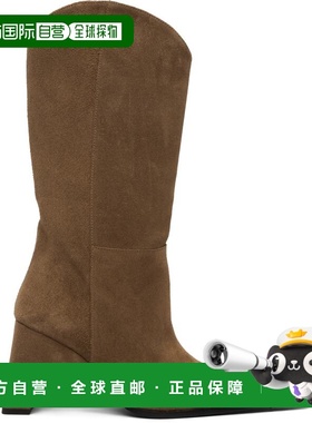 香港直邮Coperni 女士 棕色 Cowboy Bridge 中筒靴 COPSH16F6049