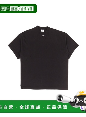 自营欧洲直邮Nike耐克 Solo Swoosh系列男士黑色棉质短袖T恤