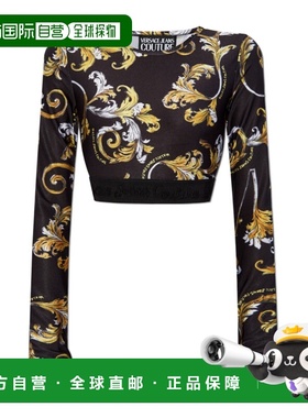 1h可退 香港直邮Versace Jeans 长袖短款T恤 78HAH218JS470