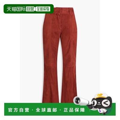 香港直邮Gabriela Hearst 女士 Rhein 绒面革喇叭长裤 1252109L02