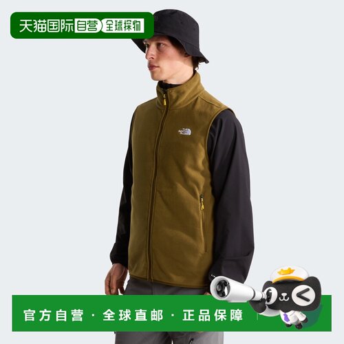 自营欧洲直邮The North Face北面 男士橄榄棕抓绒马甲