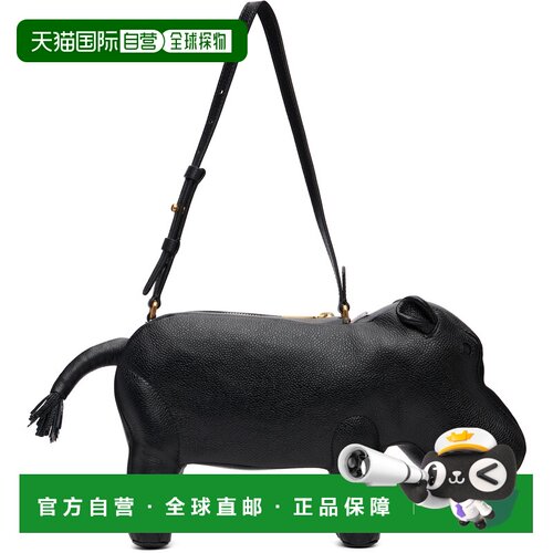 1h可退 香港直邮Thom Browne 汤姆 布朗 女士 黑色 Pebble Grain