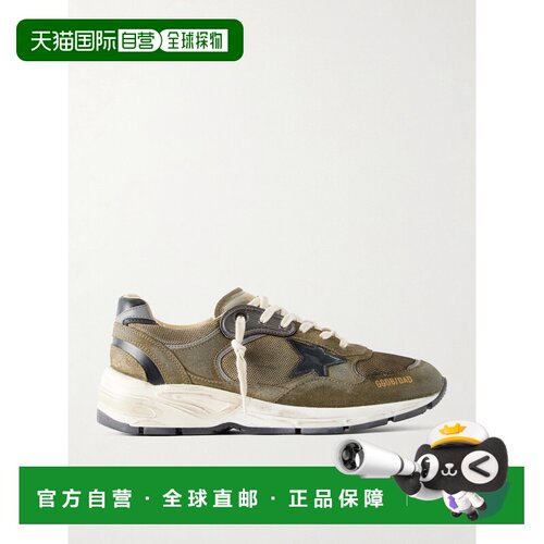 香港直邮GOLDEN GOOSE 男士 Running Dad 山羊皮边网纱运动鞋 GMF