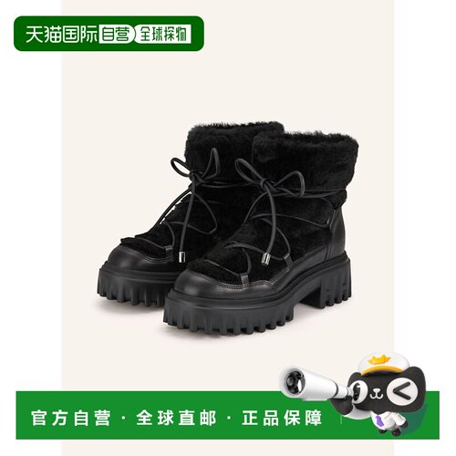 香港直邮HOGAN 女士靴子 100290084513000 CO 黑色 Platform boot