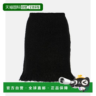 高腰流苏迷你羊毛混纺半身裙A字裙 女士 香港直邮Chloe 蔻依