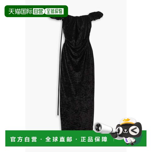 香港直邮Jacquemus 女士 stretch-velour 露肩精饰礼服 233DR0972