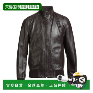 1h可退 香港直邮Salvatore Ferragamo 菲拉格慕 男士 皮革夹克