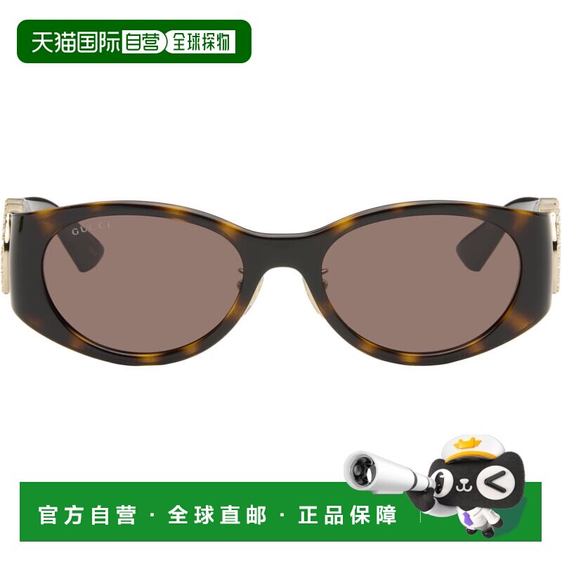 香港直邮Gucci 古驰 女士 棕色 Hailey 太阳镜 GG2123SA004HAVANA