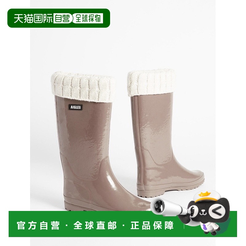 自营欧洲直邮AIGLE艾高 漆皮雨靴 毛皮衬里版本