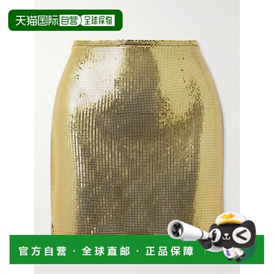 香港直邮Rabanne 女士 网眼半身裙 25PIJU012MH0006包臀裙