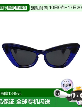 1h可退 香港直邮Burberry 巴宝莉 女士 格纹蓝色醋纤太阳眼镜 0BE