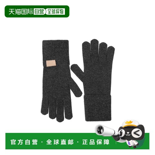 香港直邮LOEWE 男士手套 KSF2246X011100 SS2026 黑色 徽标手套