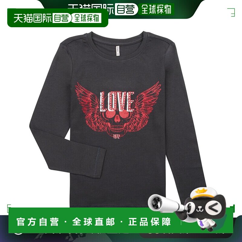 欧洲直邮Only 女孩 KOGTENNA FIT L/S BOX TOP CS 长袖T恤 黑色