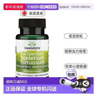 欧洲直邮Swanson斯旺森松叶菊提取物缓解紧张压力焦虑情绪缓压