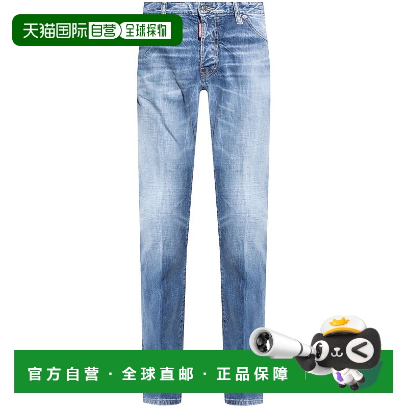 1h可退 欧洲直邮DSQUARED2 男士牛仔裤 S74LB1529S30309470直筒裤