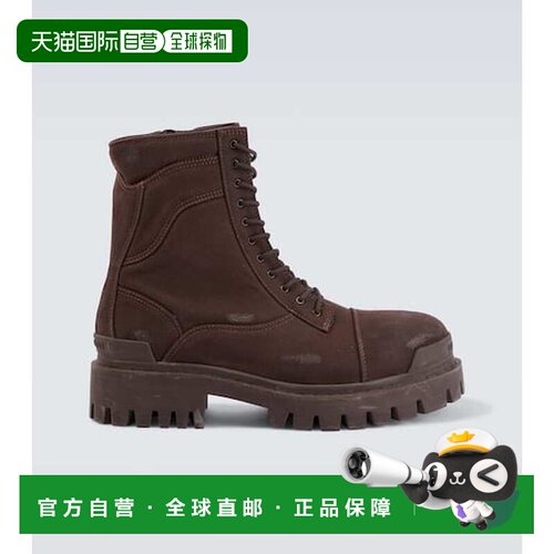 1h可退 香港直邮Balenciaga 巴黎世家 男士 Strike 磨边帆布战地