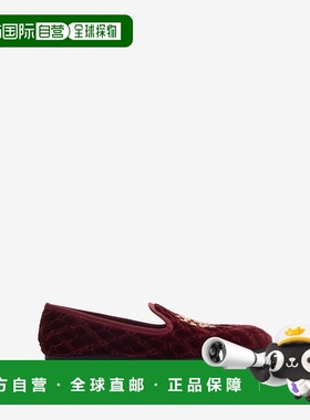 自营欧洲直邮Burberry博柏利 Estate系列女士酒红色棉马术骑士徽