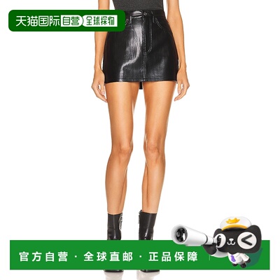 1h可退 香港直邮AGOLDE 女士 Liv 再生皮革迷你半身裙 A90811285
