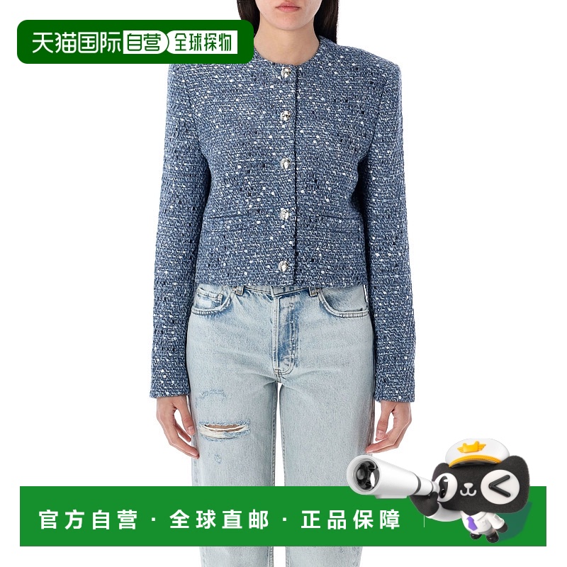 1h可退 香港直邮ANINE BING 女士 琥珀色花呢夹克 A0110985BEL1BL