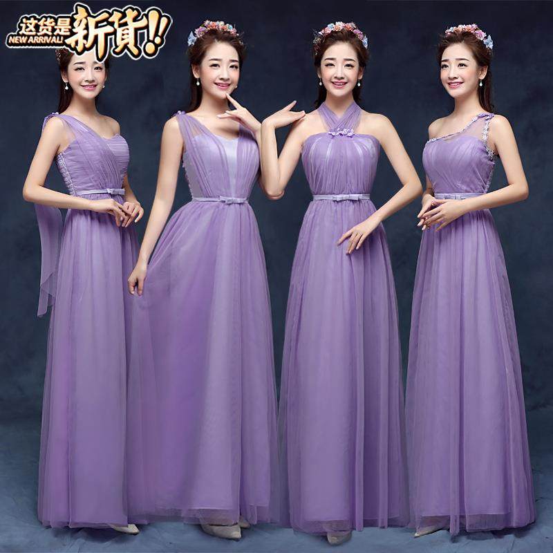 2017新款长款44婚纱礼服女系带伴娘服姐妹裙修身毕业小礼服主持服|ruв категории Женская одежда, Cвадебные платья, платье/вечернее платье - от Buy2taobao.com для оказания профессиональной услуги покупки агента Taobao
