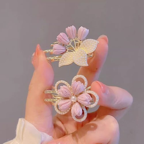 花朵珍珠小号抓夹刘海夹