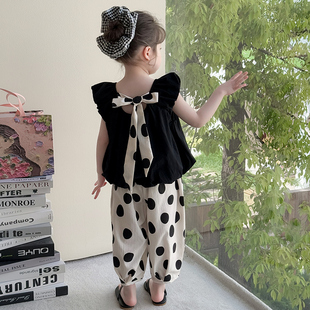 夏季 套装 女童中小童潮装 小孩穿搭小众服饰ins风百搭甜美洋气套装