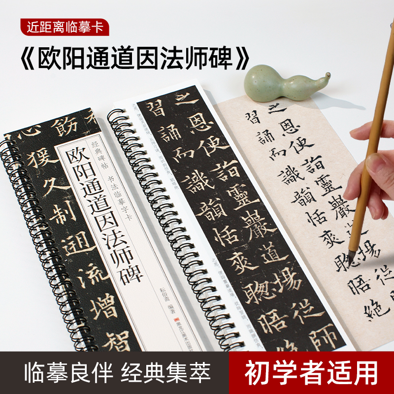 欧阳通道因法师碑经典碑帖书法近距离临摹字卡全文毛笔字帖行书楷书书法字帖全文清晰近距离临摹