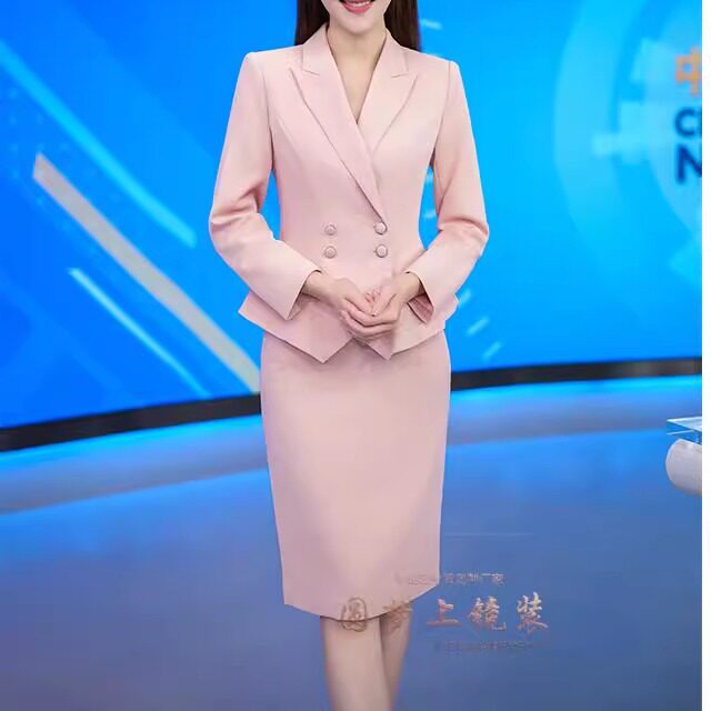 新闻主持人职业装播音艺考上镜装