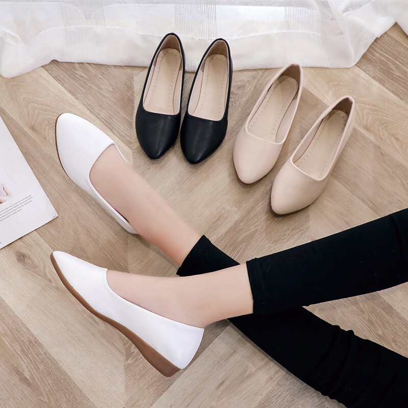 2019 Spring new pattern soft sole Work shoes black Flat shoes Occupation Stewardess Single shoes comfortable go to work leather shoesin the Women's Shoes, Low shoes  category - from Buy2taobao.com to provide professional Taobao agent buy service