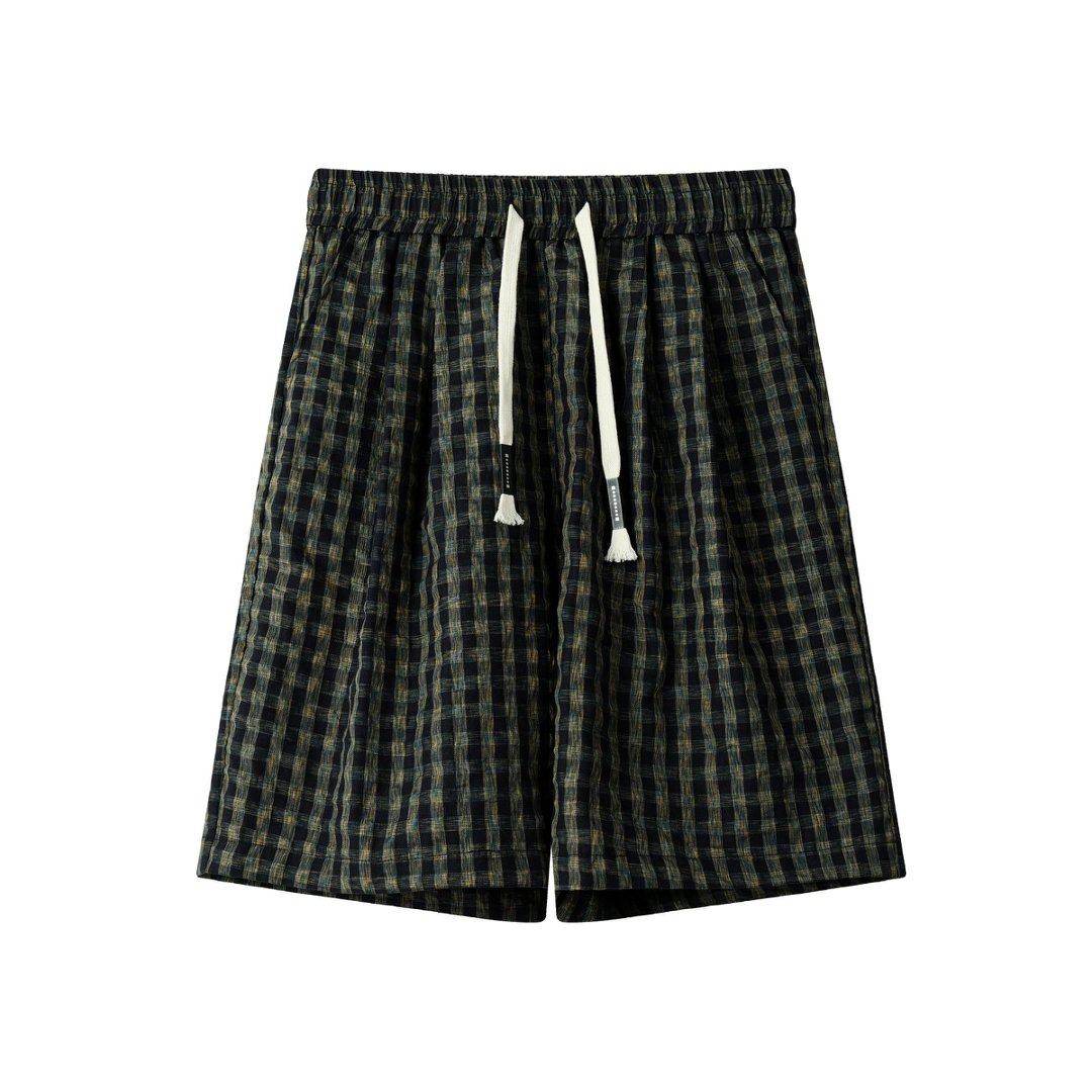 CYDCLUB 男女沙滩速干五分裤夏季格子泡泡纱宽松短裤,男装,短裤,淘宝优惠券,粉丝福利购,淘宝优惠卷