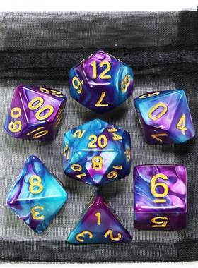 Dice DND Game Dice Role Dice Mixing Colours Dice Set With Ba