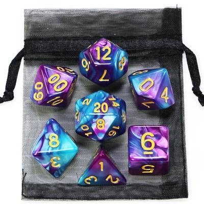 Dice DND Game Dice Role Dice Mixing Colours Dice Set With Ba