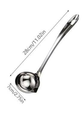 Stainless Steel Colander Spoon Soup Colander Kitchen Gravy O