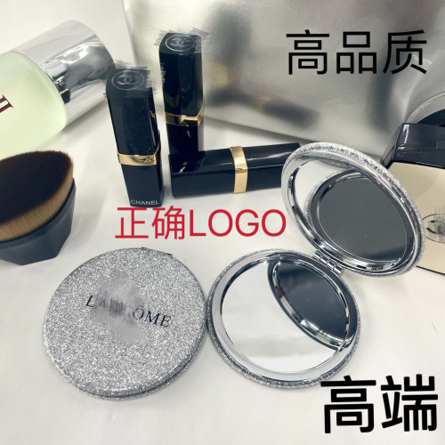 兰C家镜子双面高级学生化妆镜迷你随身持久便携折叠镜子